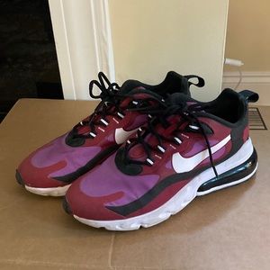 Nike React Airmax - purple and red gym shoes
